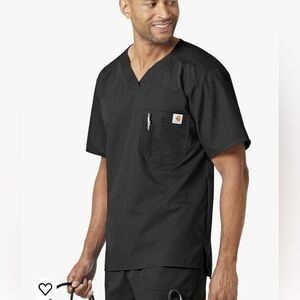 CARHARTT BLACK MENS UTILITY WORK WEAR SHORT SLEEVE TOP SZ SMALL